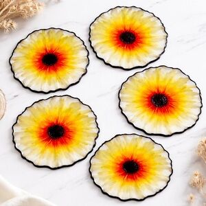 Sunburst Floral Coasters Set of 4